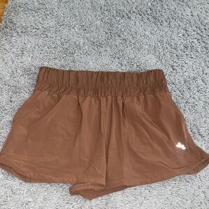 Joy Lab Light Brown/Orange Extra Small High Waisted Shorts